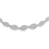 Petal Diamond Pavé Necklace in 18kt White Gold
