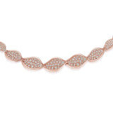 Petal Diamond Pavé Necklace in 18kt Rose Gold