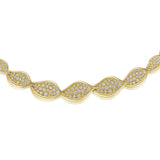 Petal Diamond Pavé Necklace in 18kt Yellow Gold