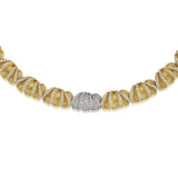 Multi Petal Diamond Necklace in 18kt Yellow Gold