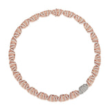 Multi Petal Diamond Necklace in 18kt Rose Gold