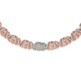 Multi Petal Diamond Necklace in 18kt Rose Gold