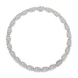 Multi Petal Diamond Necklace in 18kt White Gold