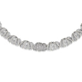 Multi Petal Diamond Necklace in 18kt White Gold