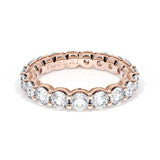 Round Cut Diamond Eternity Band in 18kt Rose Gold