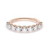 Round Cut Diamond Eternity Band in 18kt Rose Gold