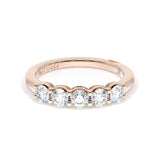 Round Cut Diamond Eternity Band in 18kt Rose Gold