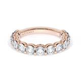 Round Cut Diamond Eternity Band in 18kt Rose Gold