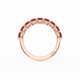 Round Cut Ruby Eternity Band in 18kt Rose Gold