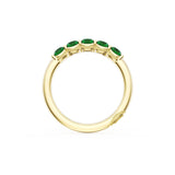 Round Cut Emerald Eternity Band in 18kt Yellow Gold