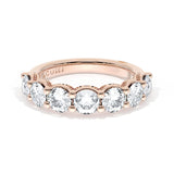 Round Cut Diamond Eternity Band in 18kt Rose Gold