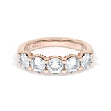 Round Cut Diamond Eternity Band in 18kt Rose Gold