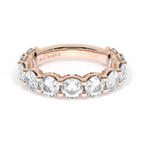 Round Cut Diamond Eternity Band in 18kt Rose Gold