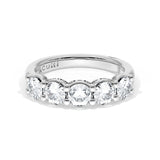 Round Cut Diamond Eternity Band in Platinum