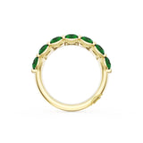 Round Cut Emerald Eternity Band in 18kt Yellow Gold