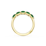 Round Cut Emerald Eternity Band in 18kt Yellow Gold