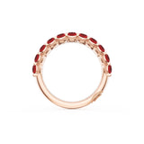 Oval Cut Ruby Eternity Band in 18kt Rose Gold