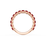Oval Cut Ruby Eternity Band in 18kt Rose Gold