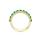 Oval Cut Emerald Eternity Band in 18kt Yellow Gold