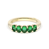 Oval Cut Emerald Eternity Band in 18kt Yellow Gold