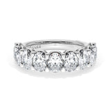 Oval Cut Diamond Eternity Band in 18kt White Gold