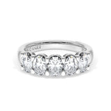 Oval Cut Diamond Eternity Band in 18kt White Gold