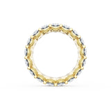 Oval Cut Diamond Eternity Band in 18kt Yellow Gold