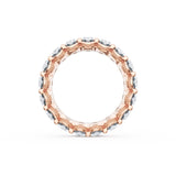 Oval Cut Diamond Eternity Band in 18kt Rose Gold