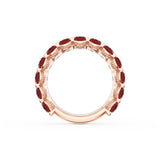 Oval Cut Ruby Eternity Band in 18kt Rose Gold