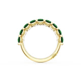 Oval Cut Emerald Eternity Band in 18kt Yellow Gold