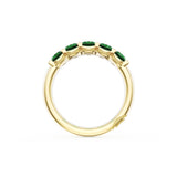 Oval Cut Emerald Eternity Band in 18kt Yellow Gold