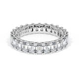 Emerald Cut Diamond Eternity Band in 18kt White Gold