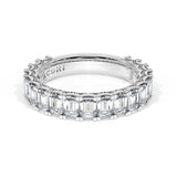 Emerald Cut Diamond Eternity Band in 18kt White Gold