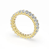 Emerald Cut Diamond Eternity Band in 18kt Yellow Gold
