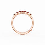 Emerald Cut Ruby Eternity Band in 18kt Rose Gold