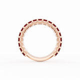 Emerald Cut Ruby Eternity Band in 18kt Rose Gold