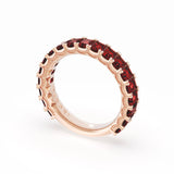 Emerald Cut Ruby Eternity Band in 18kt Rose Gold