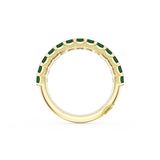 Emerald Cut Emerald Eternity Band in 18kt Yellow Gold