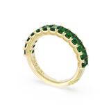 Emerald Cut Emerald Eternity Band in 18kt Yellow Gold