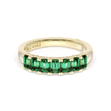 Emerald Cut Emerald Eternity Band in 18kt Yellow Gold