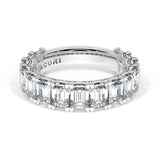 Emerald Cut Diamond Eternity Band in 18kt White Gold