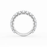 Emerald Cut Diamond Eternity Band in 18kt White Gold