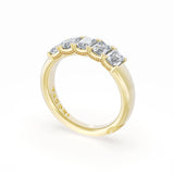 Emerald Cut Diamond Eternity Band in 18kt Yellow Gold