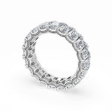 Emerald Cut Diamond Eternity Band in Platinum