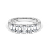 Emerald Cut Diamond Eternity Band in Platinum