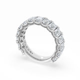 Emerald Cut Diamond Eternity Band in Platinum