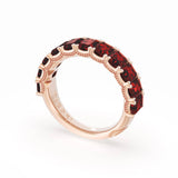 Emerald Cut Ruby Eternity Band in 18kt Rose Gold