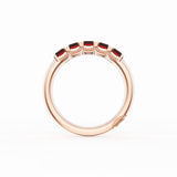 Emerald Cut Ruby Eternity Band in 18kt Rose Gold