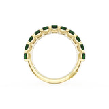 Emerald Cut Emerald Eternity Band in 18kt Yellow Gold