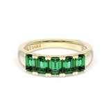 Emerald Cut Emerald Eternity Band in 18kt Yellow Gold